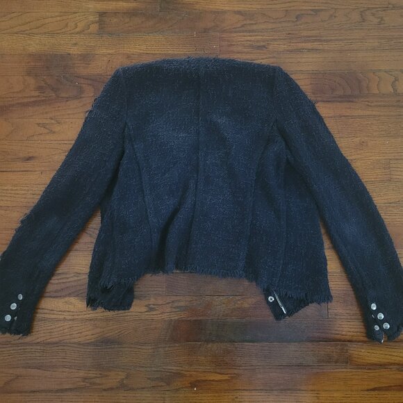 IRO Paris Agnette Women Grey Tweed Blazer sz 2 - Picture 8 of 8